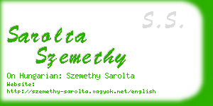 sarolta szemethy business card